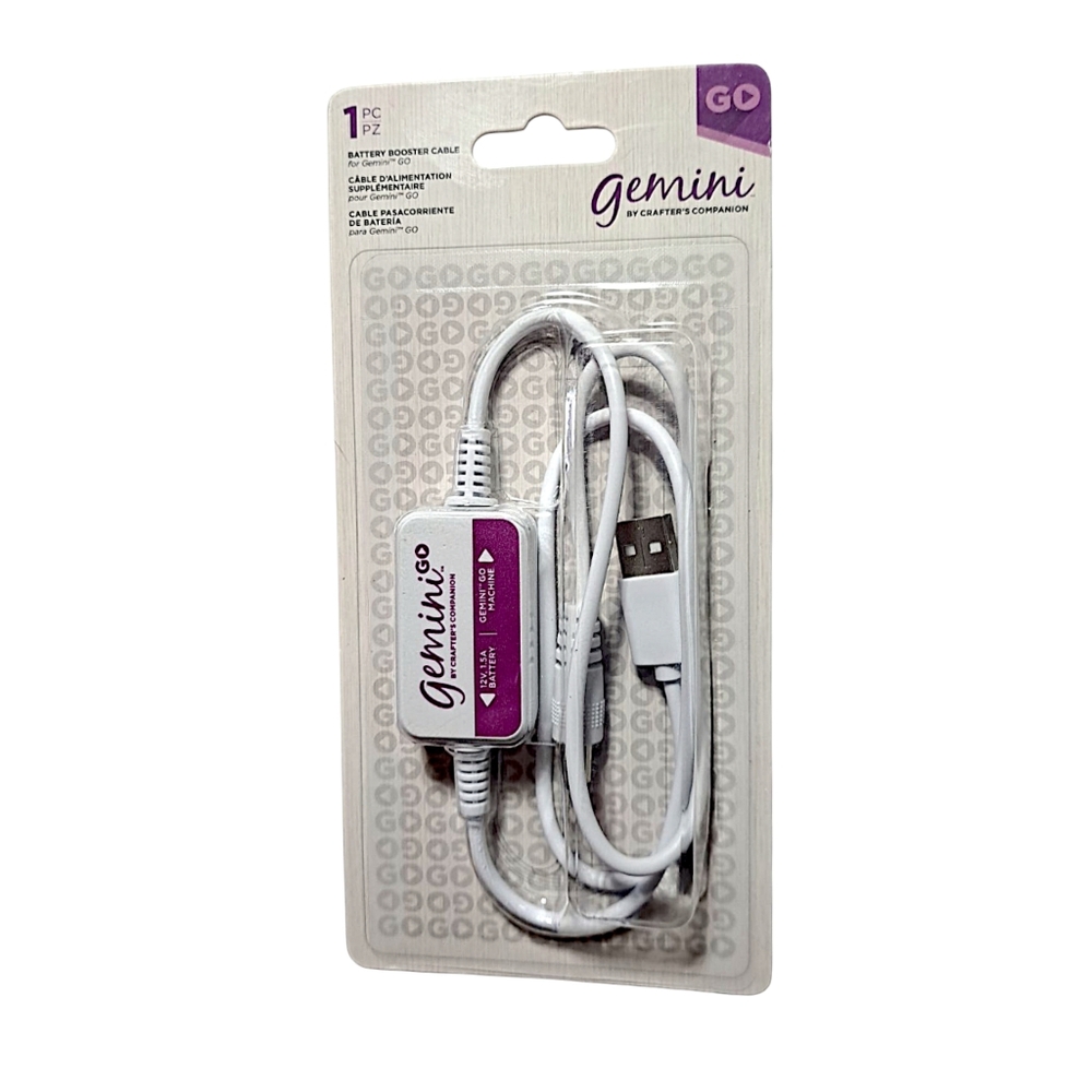 Gemini ~ White and Purple Battery Booster  Cable